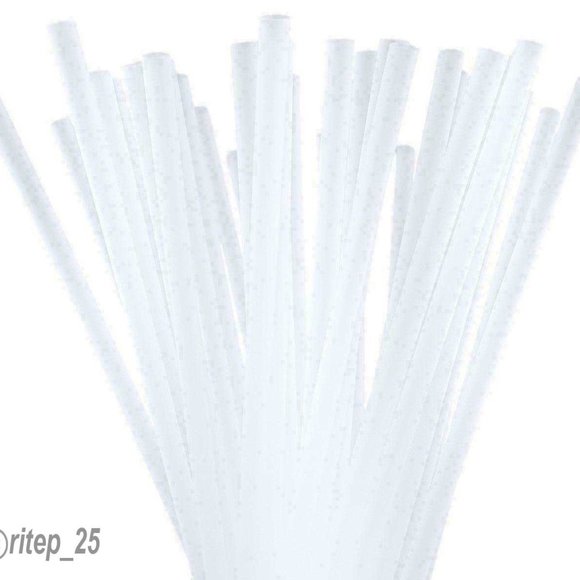 7.75 Inch BPA-Free Plastic Drinking Straws individually wrapped (White) 800 Pcs - Picture 3 of 7